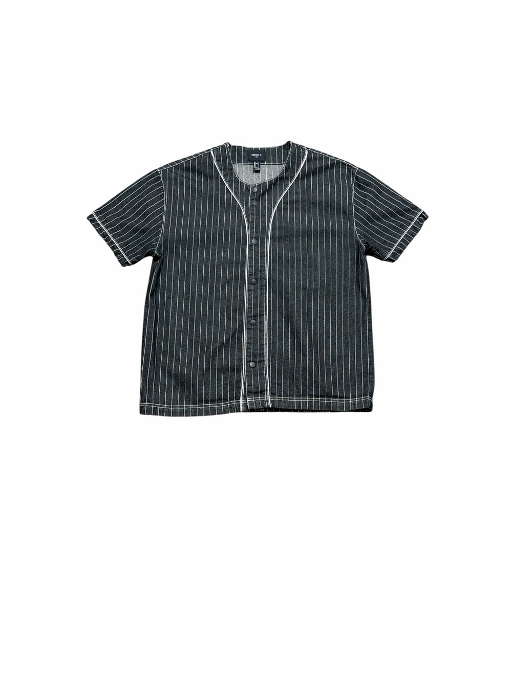 Forever 21 Men’s Denim Baseball Jersey